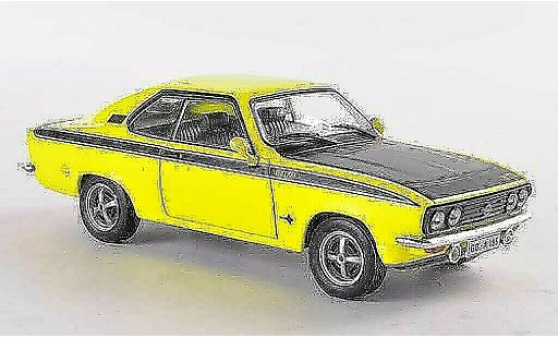 Opel Manta A 1/43 WhiteBox GT/E jaune/noire miniature