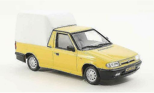 Skoda Felicia Pick-Up 1/43 Abrex jaune/blanche 1996 miniature