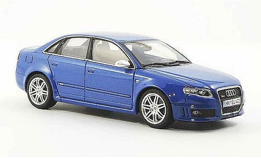 Audi RS4 berline 1/43 Minichamps (Typ B7) bleu 2006 miniature