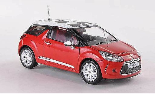 DS Automobiles DS3 Berline 1/43 IXO Sport Chic rouge/blanche 2011 miniature