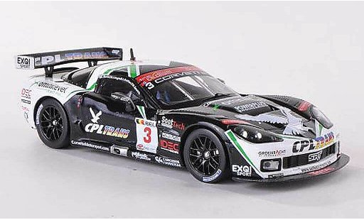 Chevrolet Corvette course 1/43 IXO STI S206 C6 R No.3 CPL Trans 24h Spa 2009 O.Gavin/J.Ruffier/M.Soulet/B.Longin miniature