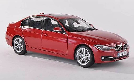 Bmw 330 berline 1/43 Paragon F30 noire-rouge miniature