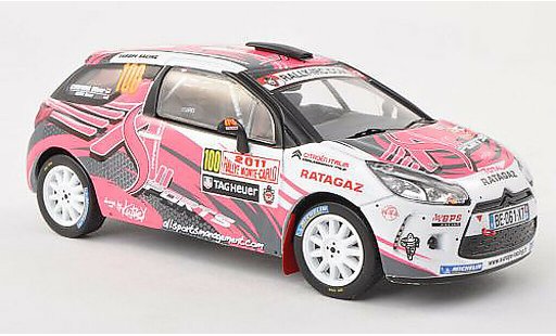 DS Automobiles DS3 R3 1/43 IXO No.100 Europe Racing Rally Monte Carlo 2011 D.Elena/O.Campana miniature