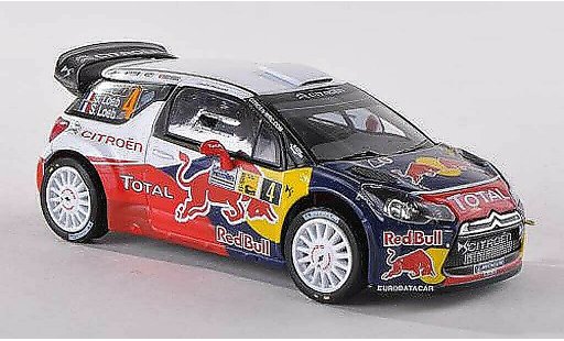 DS Automobiles DS3 WRC 2011 1/43 IXO No.4 Red Bull Monza Rally S.Loeb miniature