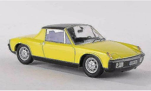 Porsche 914 Base 1/43 Schuco clair-jaune miniature