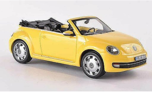 Volkswagen Beetle Cabriolet 1/43 Schuco jaune 2012 miniature