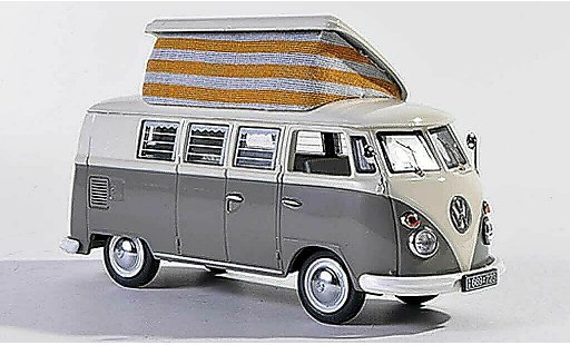 Volkswagen T1 Base 1/43 Schuco Campingbus grise/blanche miniature
