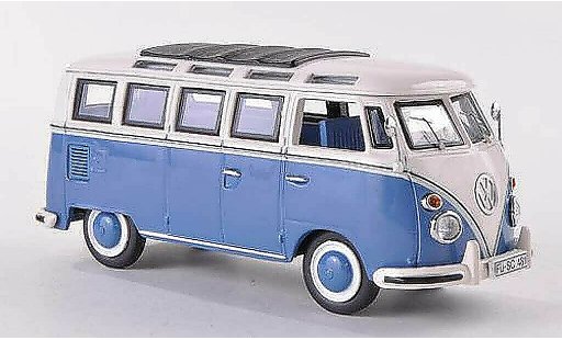 Volkswagen T1 Base 1/43 Schuco Samba bleue/blanche miniature