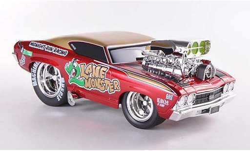 Chevrolet Chevelle SS 1/18 Maisto 1969 rouge/gold miniature