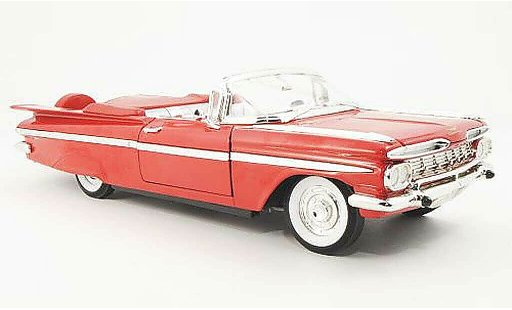 Chevrolet Impala Convertible 1/18 Yat Ming 1959 Cabriolet rouge miniature