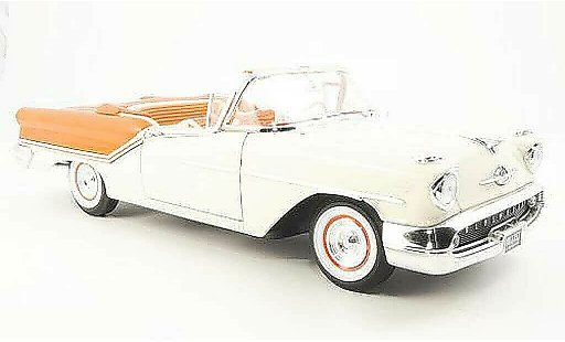 Oldsmobile Super 88 Convertible 1/18 Yat Ming Cabriolet blanche/orange 1957 miniature