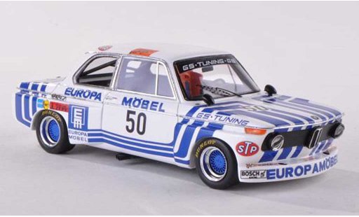Bmw 2002 tii 1/43 Spark No.50 Europe Meubles DRM Hockenheim 1974 J.Obermoser miniature
