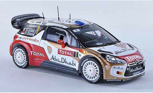DS Automobiles DS3 WRC 2013 1/43 Spark No.1 Abu Dhabi Rally Monte Carlo S.Loeb/D.Elena miniature