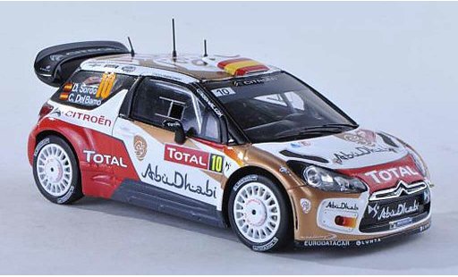 DS Automobiles DS3 WRC 2013 1/43 Spark No.10 Abu Dhabi Rally Monte Carlo D.Sordo/C.Del Barrio miniature