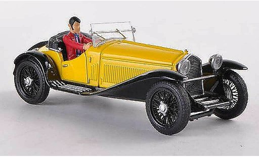 Alfa Romeo 1750 berlina 1/43 Brumm jaune Lupin driving miniature