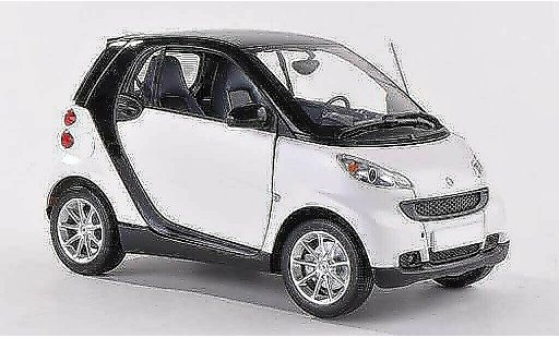Smart ForTwo Coupe 1/18 Minichamps blanche/noire 2007 miniature