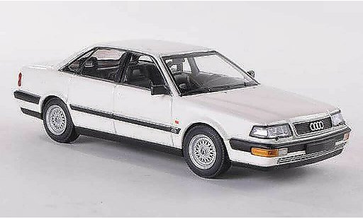 Audi V8 berline 1/43 Minichamps blanche 1988 miniature