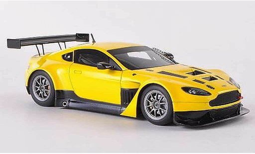 Aston Martin V12 GT3 Vantage course 1/43 Minichamps GT3 Vantage jaune Plain Body Version miniature