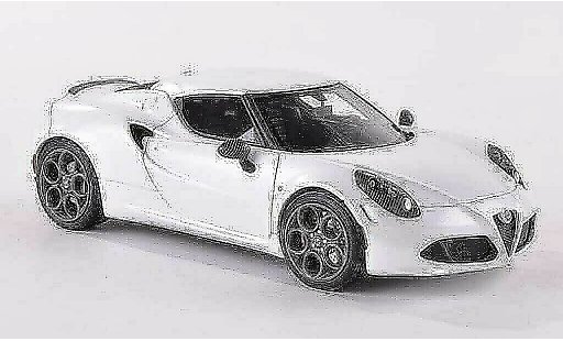Alfa Romeo 4C launch edition 1/43 Look Smart mat-blanche 2013 miniature