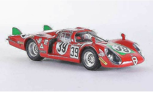 Alfa Romeo 33.2 coda lunga 1/43 Best 1968 Le Mans No.39 Giunti/Galli miniature