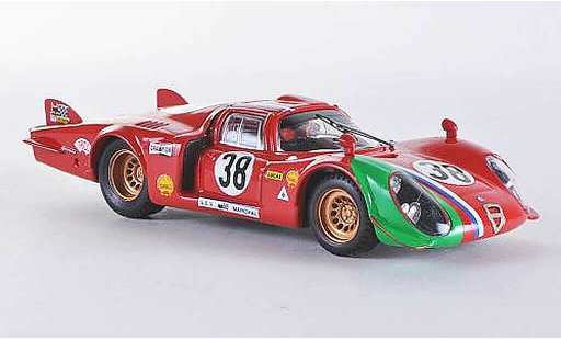 Alfa Romeo 33.2 prototipo 1/43 Best 1969 LM Le Mans No.38 Gosselin/Burgoigni miniature