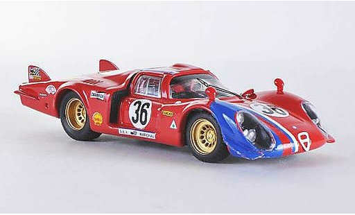 Alfa Romeo 33.2 prototipo 1/43 Best 1969 Le Mans No.36 Pilette/Slotemaker miniature