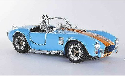 AC Cobra shelby 427 1/18 Shelby Collectibles S/Cbleu avec orangenen bandes 1966 miniature