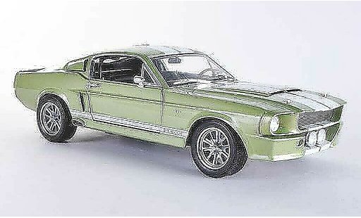 Shelby GT 500 Base 1/18 Shelby Collectibles verte avec blancheen bandes miniature