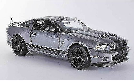Shelby GT 500 Base 1/18 Shelby Collectibles grise avec noireen bandes miniature