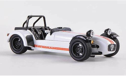 Caterham Super Seven JPE 1/43 Kyosho blanche/orange miniature