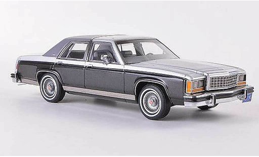 Ford LTD 1973 1/43 Matrix Crown Victoria grise/anthracite/matgrise miniature