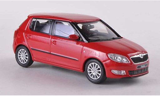 Skoda Fabia II 1/43 Abrex rouge Facelift 2010 miniature