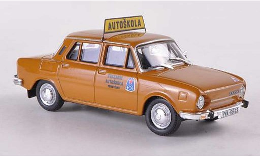 Skoda 110 Autoskola 1/43 Abrex L Svazarm Prostejov marron miniature