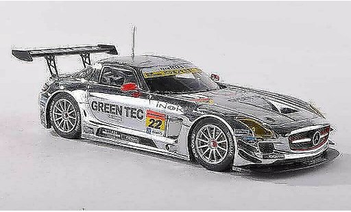 Mercedes SLS GT3 1/43 Ebbro AMG No.22 Green Tec Super GT300 2013 Hisashi Wada/Masaki Jounai miniature