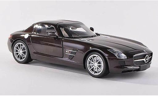 Mercedes SLS Coupe 1/43 Minichamps AMG noire-brun 2010 miniature