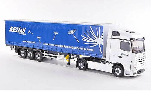 Mercedes Actros Streamspace 1/43 Eligor 2 Beziau Transports Gardinenplanen-SZ miniature