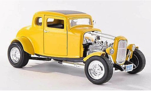Ford 1932 Hot Rod 1/18 Motormax jaune miniature
