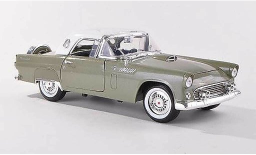 Ford Thunderbird Two-Seater 1/18 Motormax Hardtop grise-verte/blanche miniature