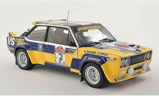 Fiat 131 Abarth 1/18 Kyosho No.7 4 Rombi Corse - VS Olio Rally Sanremo 1980 M.Alen/I.Kivimaki miniature