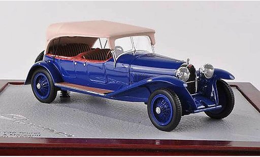 Bugatti 38 tourer 1/18 Chromes Lavocat & Marsault bleu/beige ferme 1926 miniature