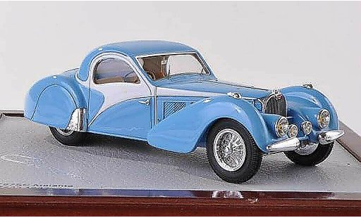 Bugatti 57 Atalante 1/18 Chromes SC bleu/blanche 1937 miniature