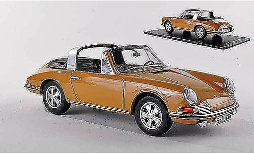 Porsche 911 1967 1/43 GT Spirit S Targa noire-jaune miniature