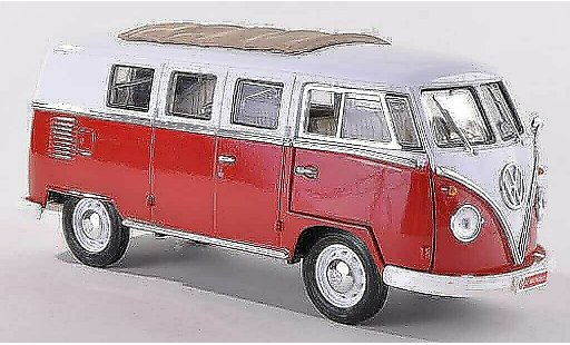 Volkswagen T1 B 1/43 Motor City Classics Samba Coca-Cola rouge/blanche 1962 miniature