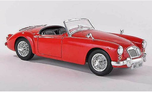 MG MGA Base 1/18 Revell A Roadster rouge capote liegt avec miniature