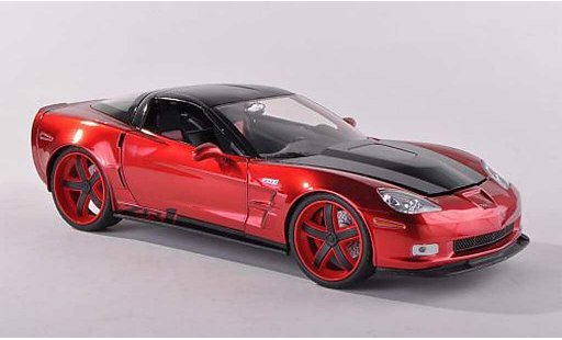 Chevrolet Corvette Coupe 1/18 Jada Toys C6 rouge/carbon 2009 miniature