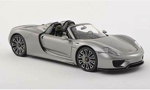 Porsche 918 2013 1/43 Minichamps Spyder gris exposition internationale d' automobile miniature