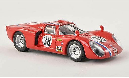 Alfa Romeo 33.2 coupe 1/43 Best 1968 C No.38 vehicule de test 24h Le Mans Gosselin/Trosch miniature