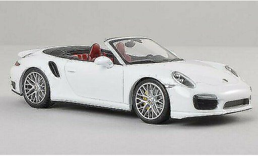 Porsche 911 Turbo S 1/43 Minichamps cabriolet blanche 2013 miniature