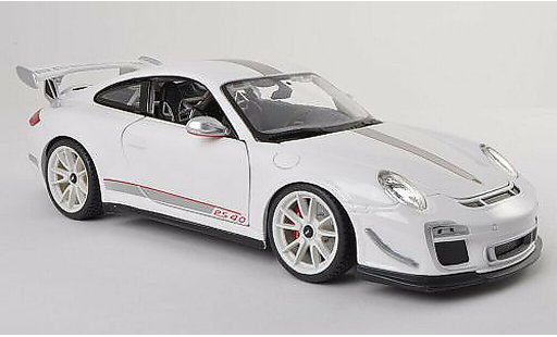Porsche 911 GT3 RS 1/18 Burago 2011 4.0 blanche/grise miniature