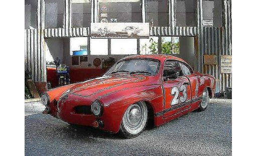 Volkswagen Karmann Ghia Base 1/18 Solido ghia rouge miniature